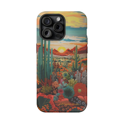 "Desert Bloom Embroidery" -MagSafe Tough iPhone Cases