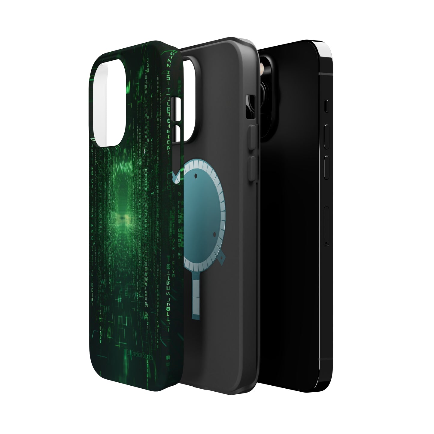 Introducing our "Digital Code Stream" Cell Phone Case – where style meets technology for your device's protection -MagSafe Tough Cases