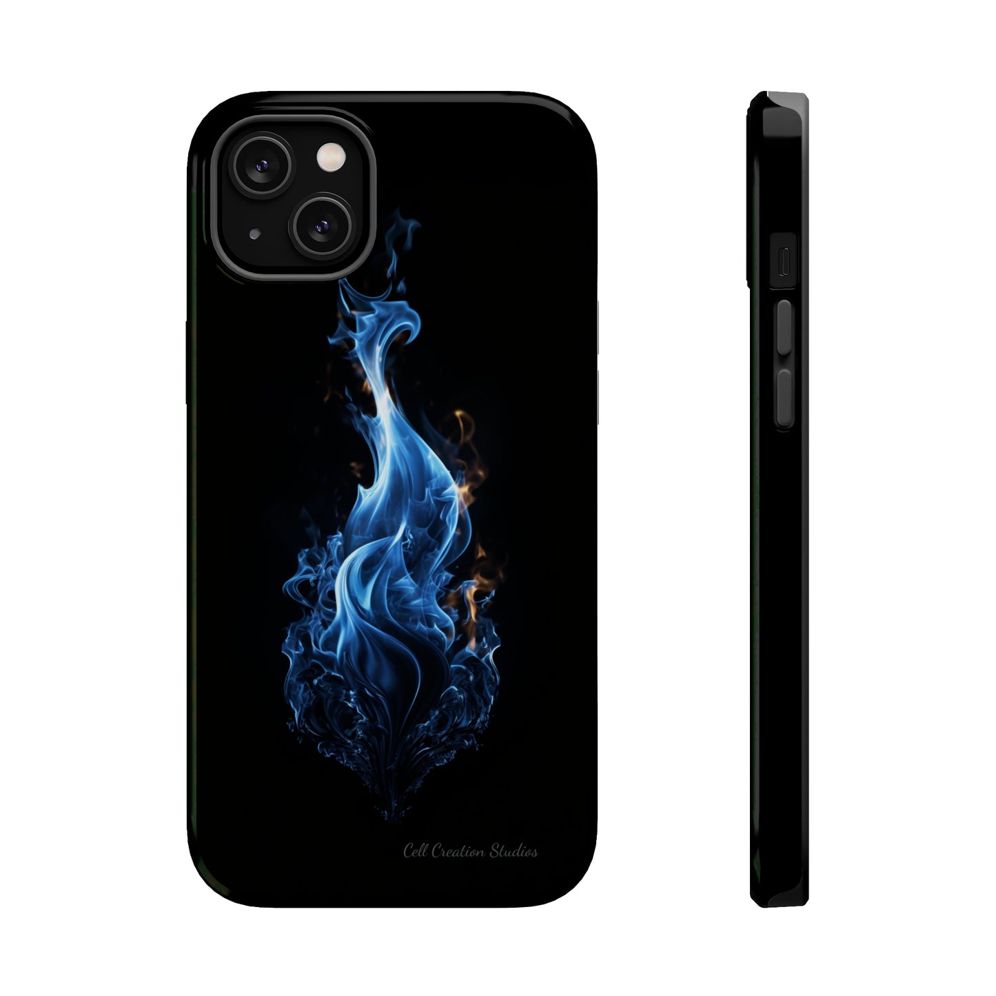 "Blue Flame" Phone Case: Ignite Your Style with Fiery Elegance -MagSafe Tough Cases