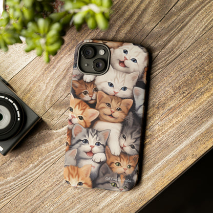 "Kitten Cuddle Haven" Phone Case -Tough Cases