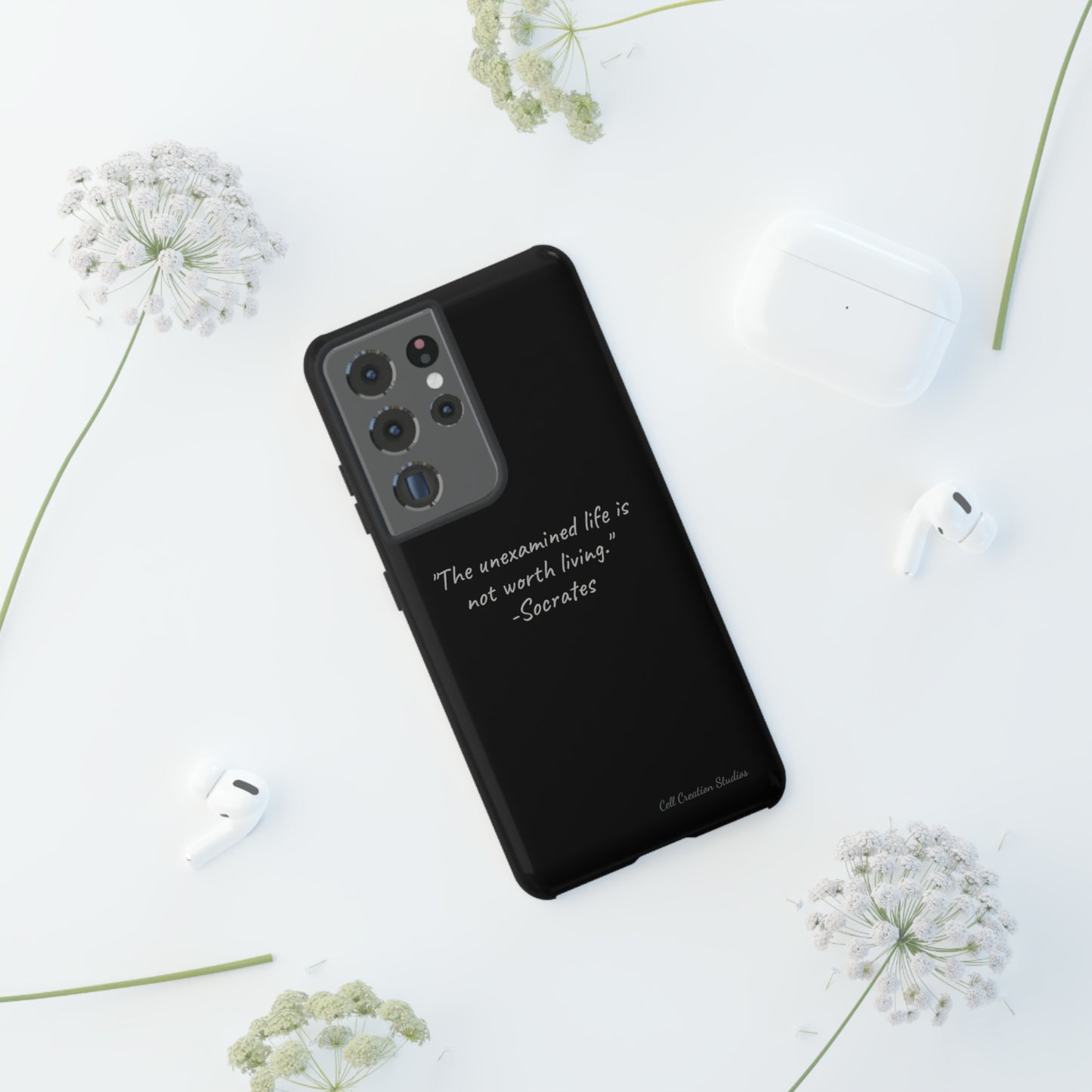 "Life's Examination" Socrates Quote Phone Case -Tough Cases