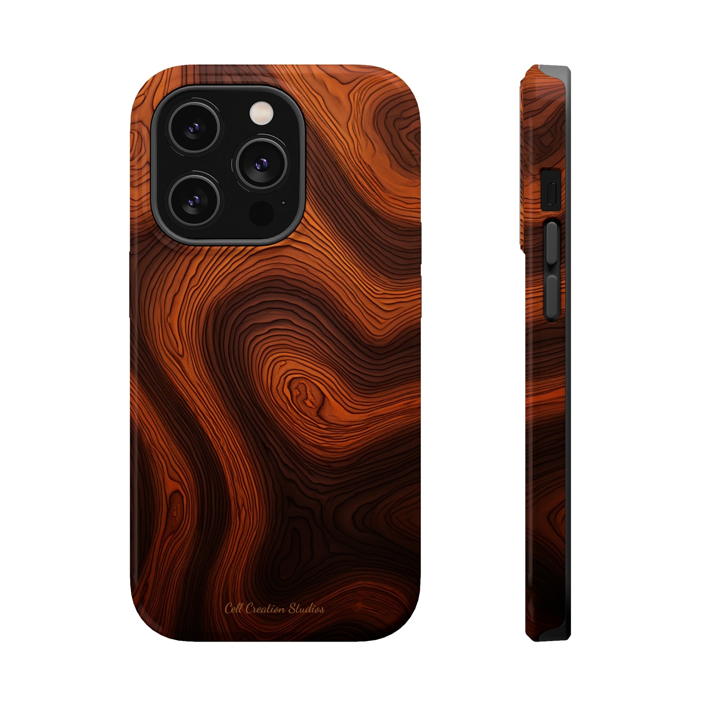 Introducing the "Natural Woodgrain" Cell Phone Case – Embrace Organic Beauty with Wood Pattern Design -MagSafe Tough Cases