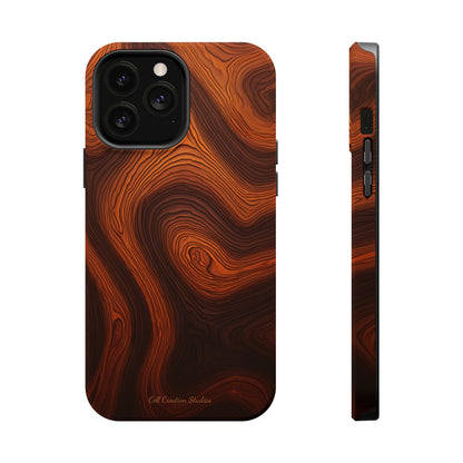 Introducing the "Natural Woodgrain" Cell Phone Case – Embrace Organic Beauty with Wood Pattern Design -MagSafe Tough Cases