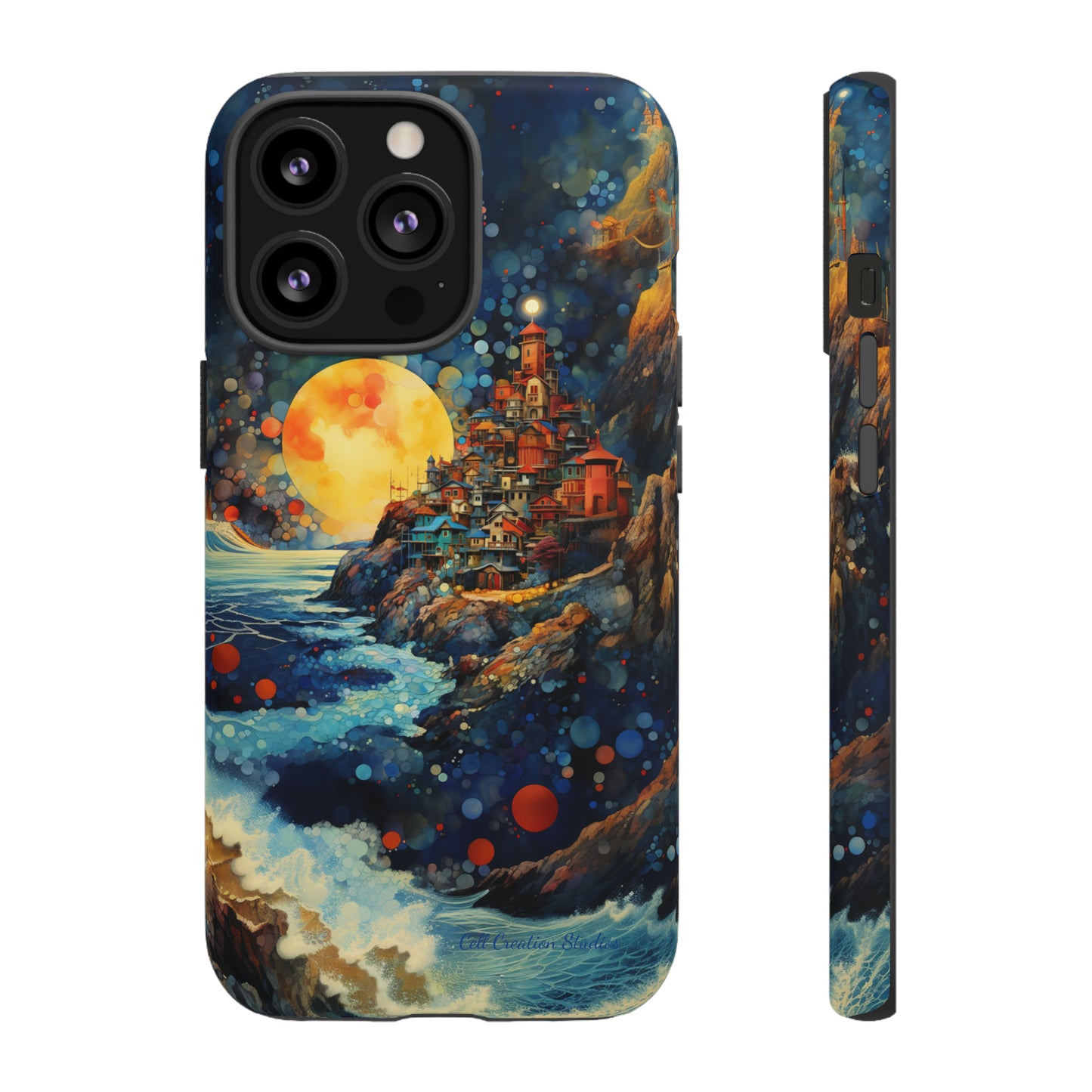 "Moonlit Coastal Vista" -Tough iPhone Cases