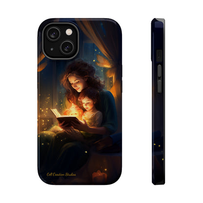 Introducing the "Bedtime Story Bliss" Cell Phone Case – Cherish Heartwarming Moments with Every Glance -MagSafe Tough Cases