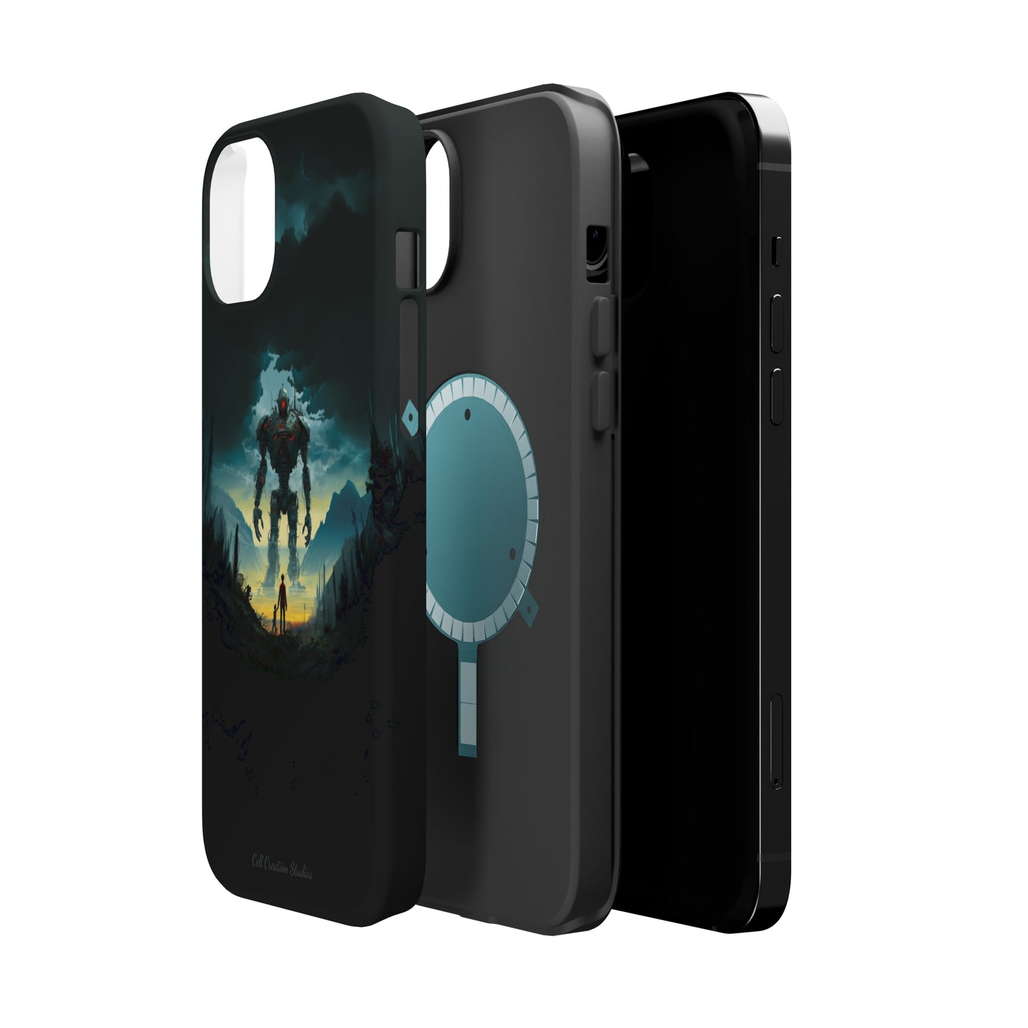 Introducing the "Rising Titan" Cell Phone Case – Witness the Astonishing Emergence of a Giant Robot! -MagSafe Tough Cases