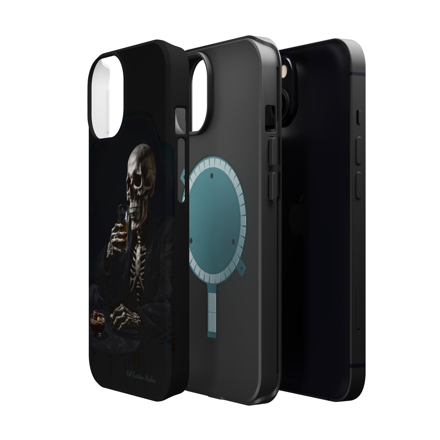 "Embrace the Dark Side with Our Skeleton Drinking Phone Case" -MagSafe Tough Cases