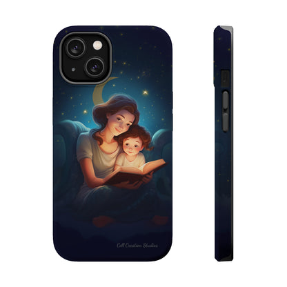 Introducing the "Bedtime Story Bliss" Cell Phone Case – Cherish Heartwarming Moments with Every Glance -MagSafe Tough Cases