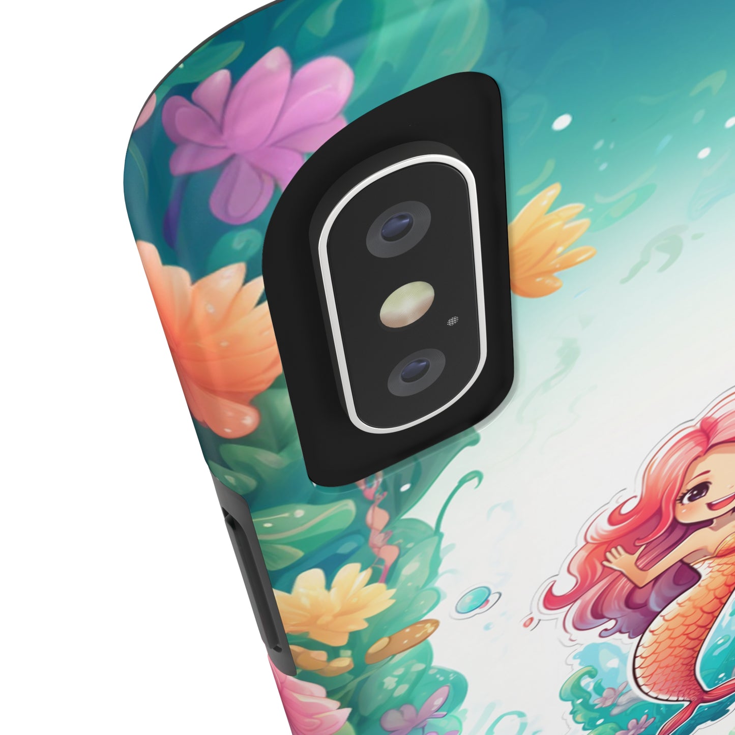 "Pink Seaflower Mermaid" -Tough iPhone Cases