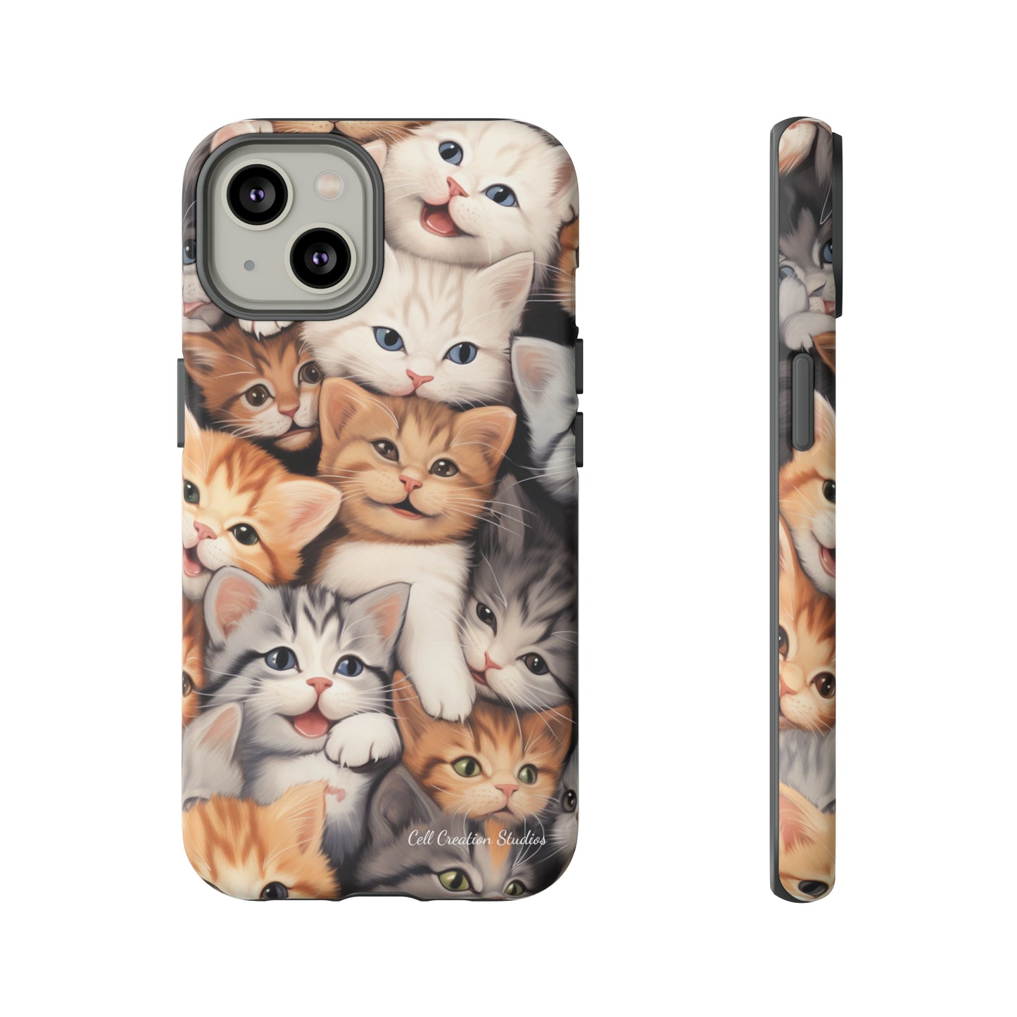 "Kitten Cuddle Haven" Phone Case -Tough Cases