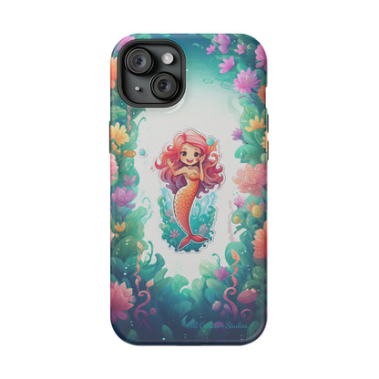 "Pink Seaflower Mermaid" -MagSafe Tough iPhone Cases