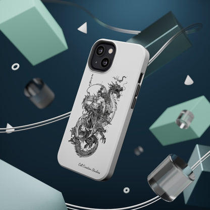 "Samurai and Dragon Sketch" -MagSafe Tough iPhone Cases