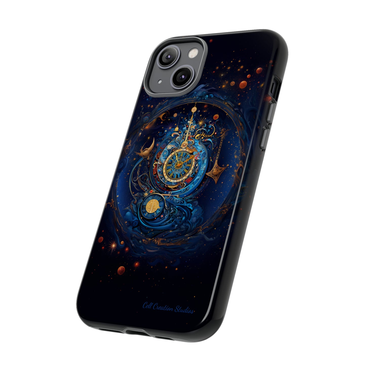 "Cosmic Clock Elegance" -Tough iPhone Cases