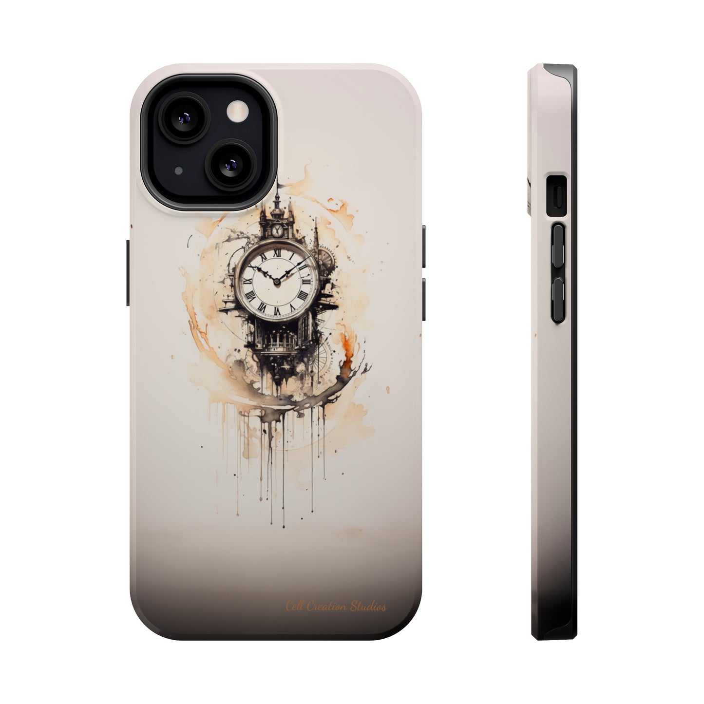 Introducing the "Elegant Clockwork" Cell Phone Case – Embrace Timekeeping with Style and Grace -MagSafe Tough Cases