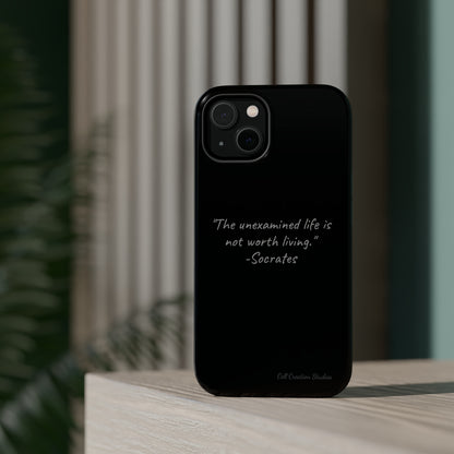 "Life's Examination" Socrates Quote Phone Case -MagSafe Tough Cases