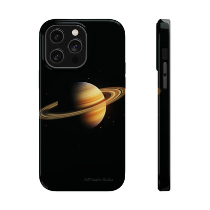 Introducing the "Saturn's Elegance" Cell Phone Case – A Cosmic Masterpiece -MagSafe Tough Cases