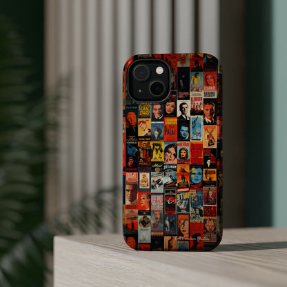 Introducing the "Vintage Movie Poster Collage" Cell Phone Case – Timeless Hollywood Charm -MagSafe Tough Cases