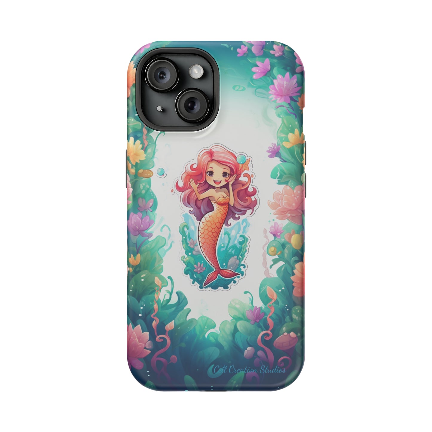 "Pink Seaflower Mermaid" -MagSafe Tough iPhone Cases