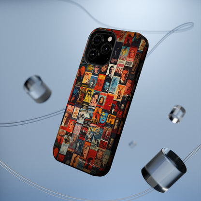 Introducing the "Vintage Movie Poster Collage" Cell Phone Case – Timeless Hollywood Charm -MagSafe Tough Cases
