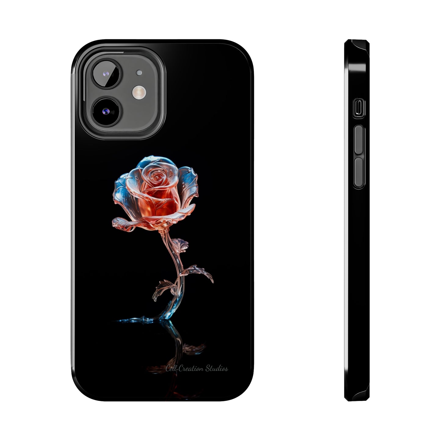 The "Glass Rose Elegance" Phone Case -Tough Phone Cases