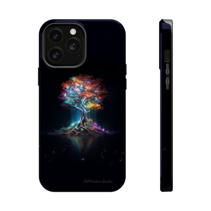 Introducing the "Vibrant Glow Tree" Cell Phone Case – Radiate Elegance with Nature's Brilliance -MagSafe Tough Cases