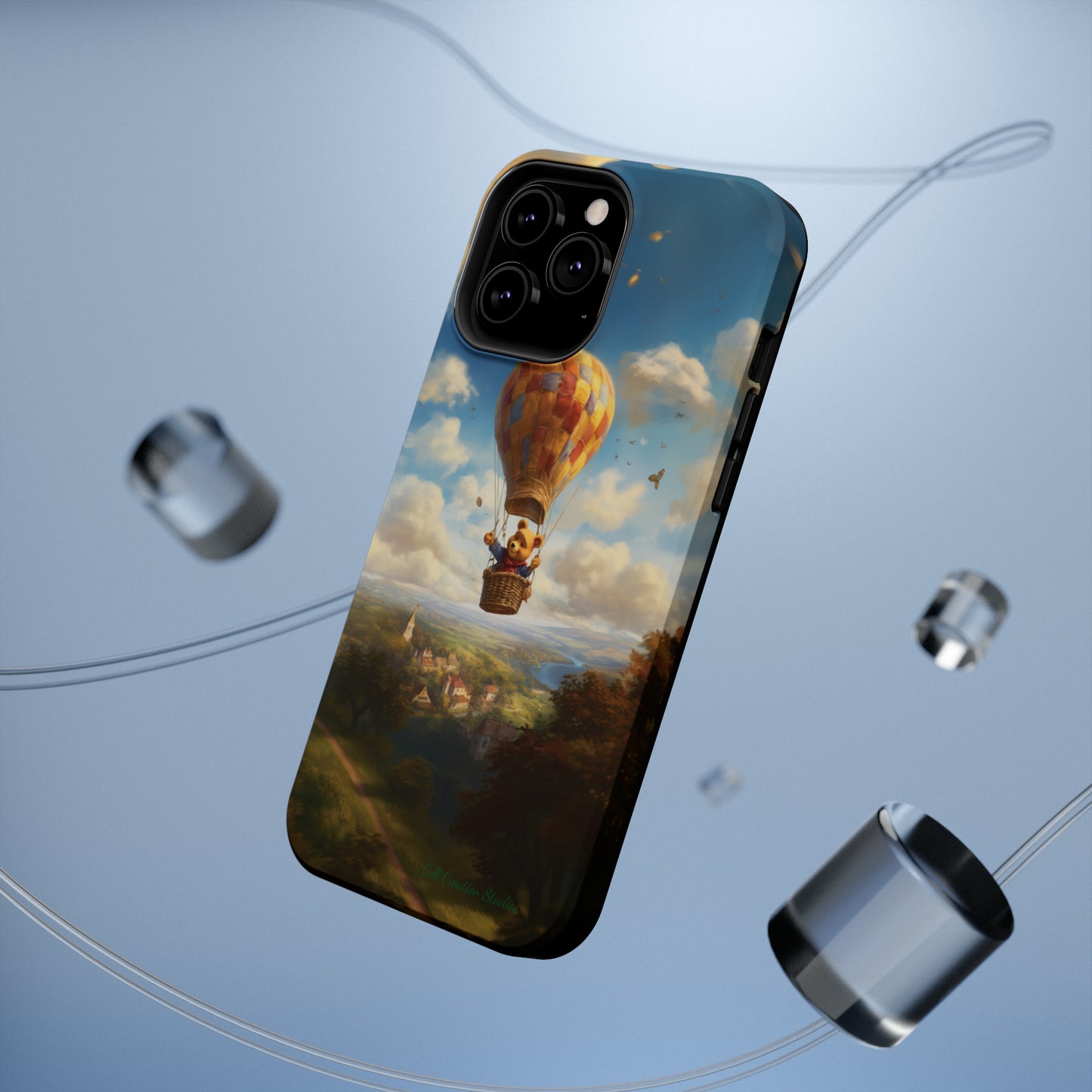 Introducing the "Winnie-The-Pooh's Balloon Adventure" Cell Phone Case – Soar to New Heights in Style -MagSafe Tough Cases