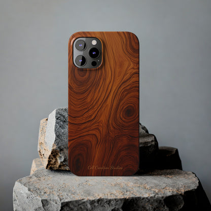 Introducing the "Natural Woodgrain" Cell Phone Case – Embrace Organic Beauty with Wood Pattern Design -Slim Phone Cases