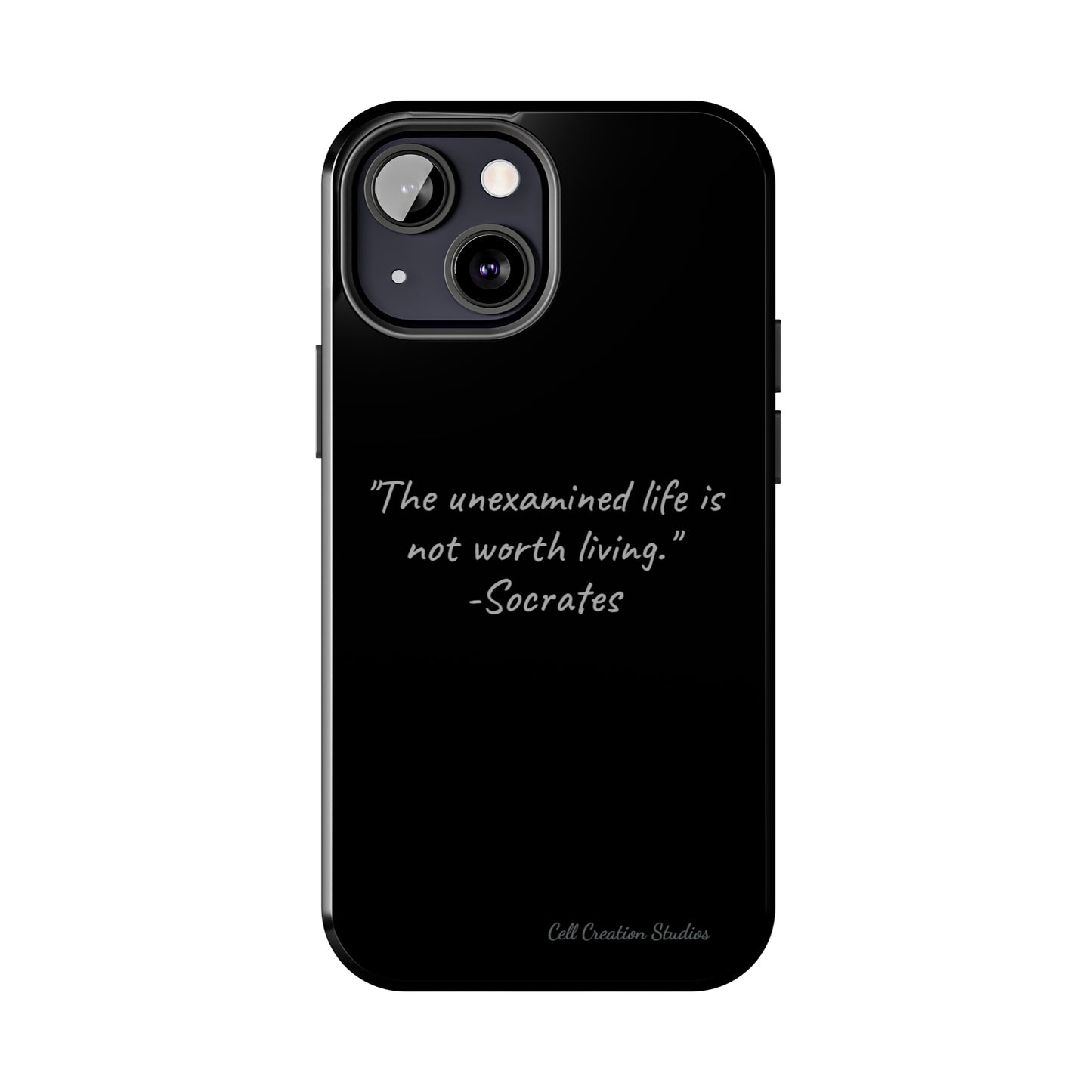 "Life's Examination" Socrates Quote Phone Case -Tough Phone Cases