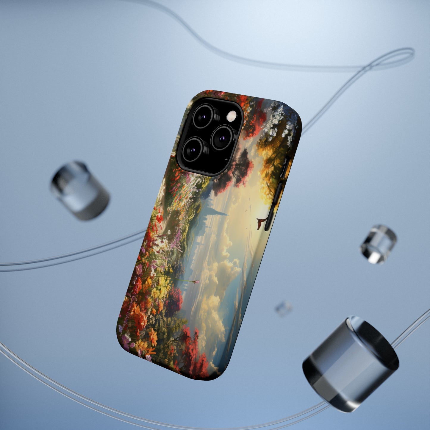 Introducing the "Floral Haven" Cell Phone Case – Where Nature and Urban Marvels Converge! -MagSafe Tough Cases