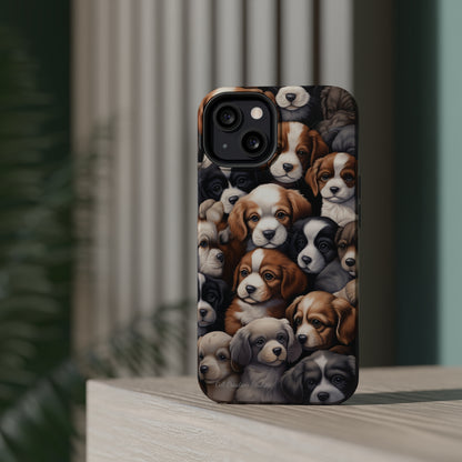 "Puppy Pile" Cuddles Phone Case -MagSafe Tough Cases