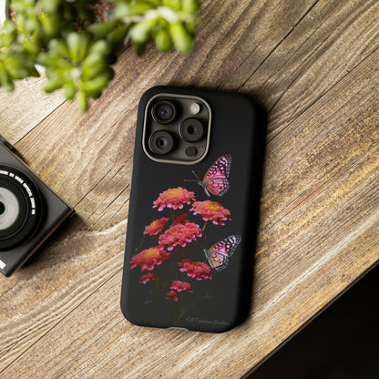 "Achillea Desert Eve Deep Rose & Butterfly" Phone Case -Tough Cases