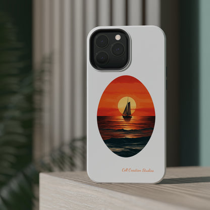 "Sailboat Sunset Serenity" -MagSafe Tough iPhone Cases