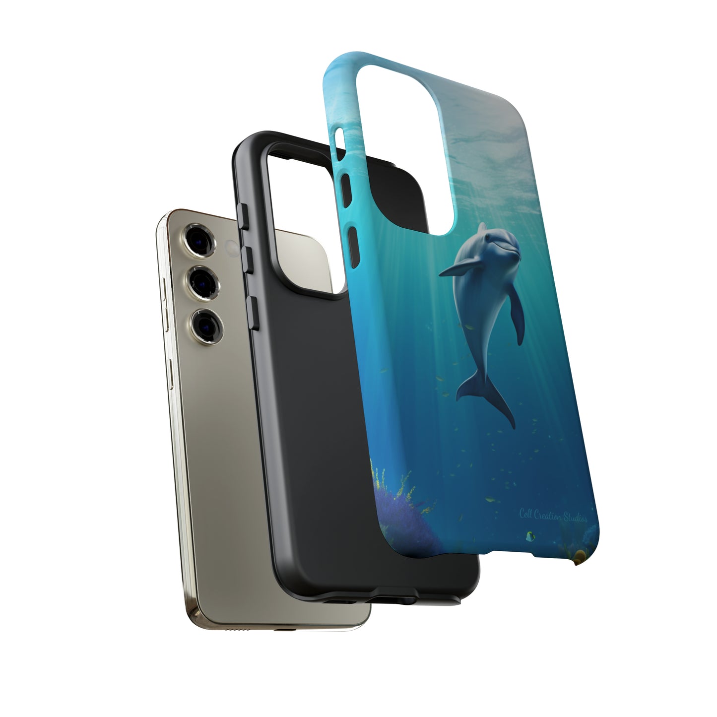 The "Dolphin Serenity" -Tough Samsung Phone Cases