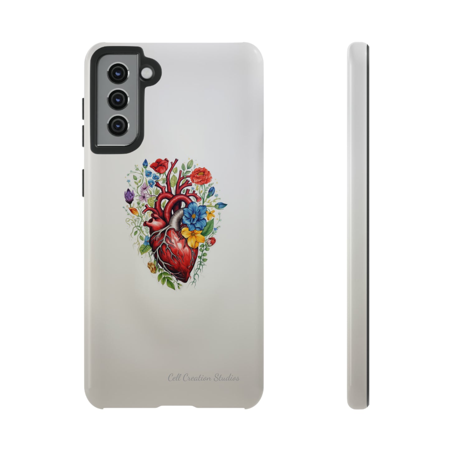 "Floral Heart Harmony" -Tough Samsung Cases