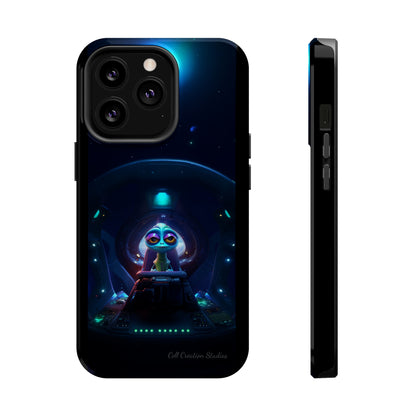 The "Cosmic Cruising Bored Alien" Phone Case -MagSafe Tough Cases