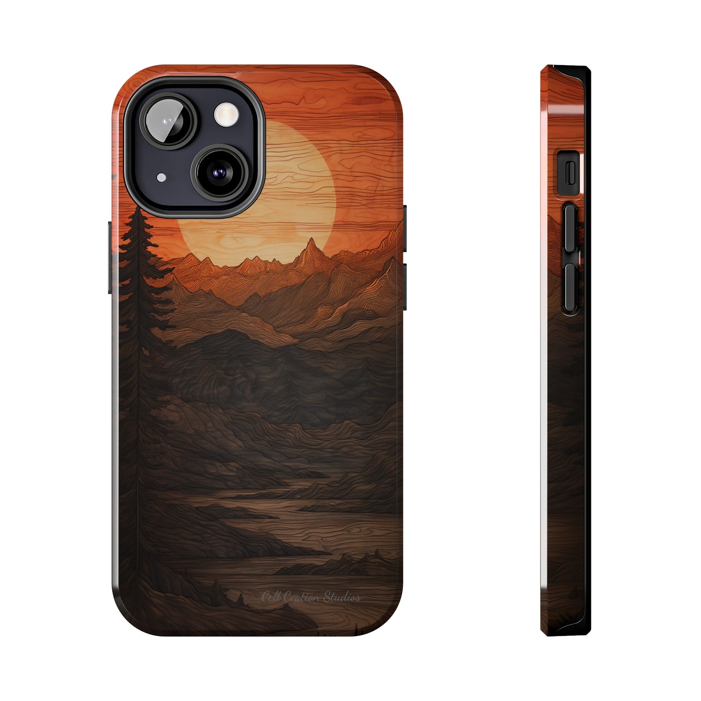 The "Sunset Mountains" Phone Case -Tough Phone Cases