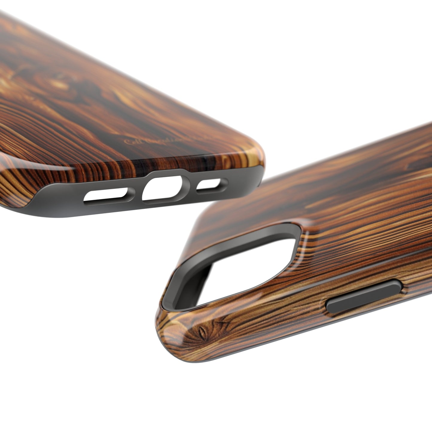 "Wood Grain Elegance" -MagSafe Tough iPhone Cases