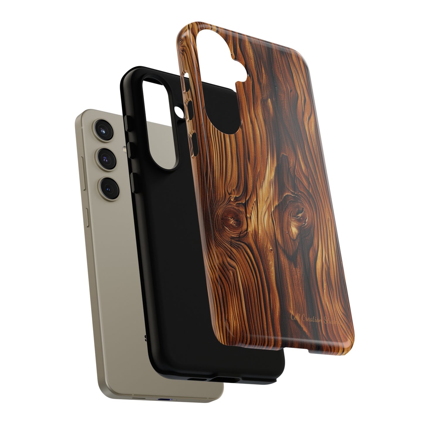 "Wood Grain Elegance" Tough Samsung Galaxy Cases