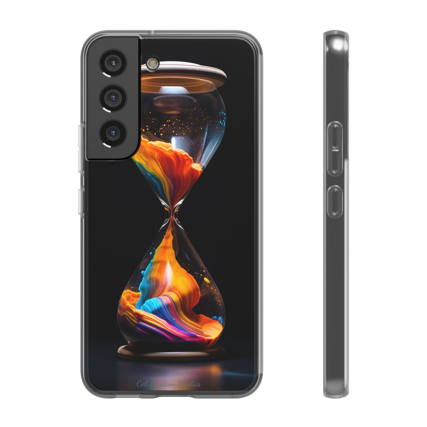 Introducing the "Vibrant Sands of Time" Cell Phone Case – Embrace the Beauty of Colorful Hourglass Design -Flexi Cases