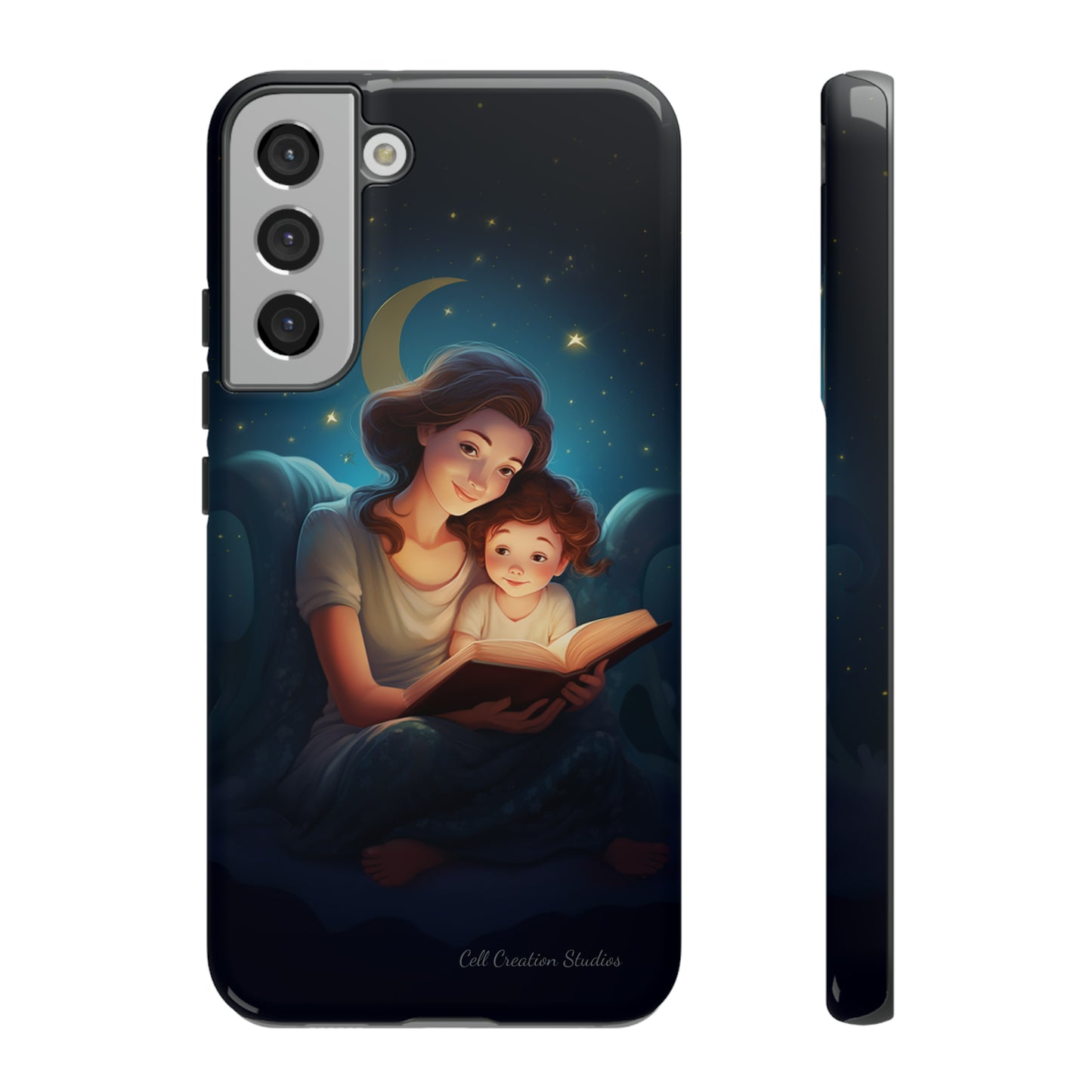 Introducing the "Bedtime Story Bliss" Cell Phone Case – Cherish Heartwarming Moments with Every Glance -Tough Cases