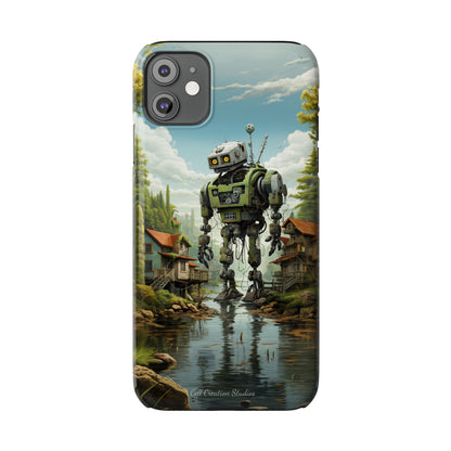 Introducing the "Robo-Rescue" Cell Phone Case – Witness a Heartwarming Scene of Robot Seeking Assistance -Slim Phone Cases