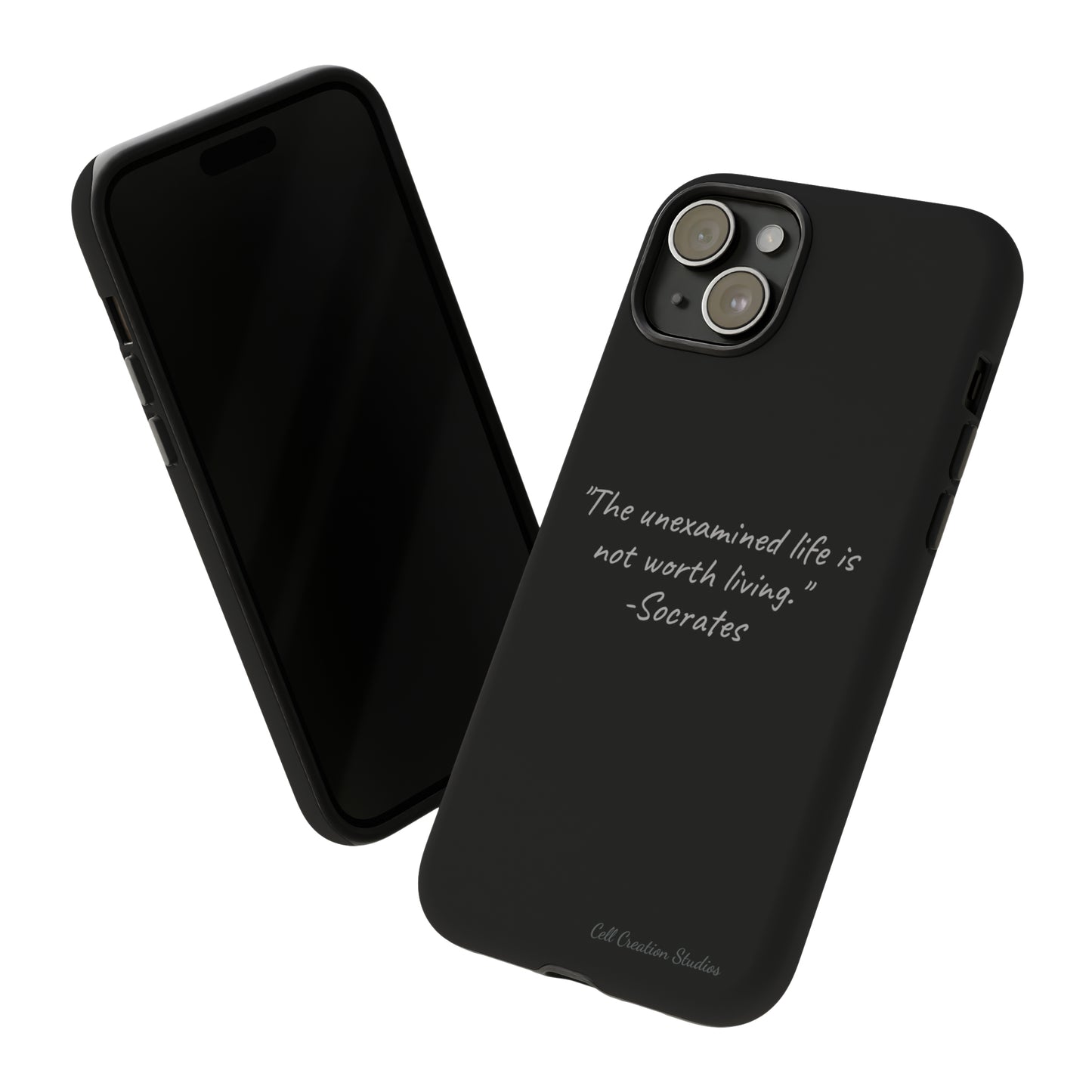 "Life's Examination" Socrates Quote Phone Case -Tough Cases