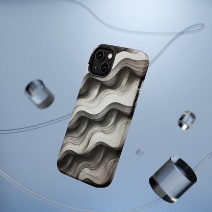 The "Geometric Waves" Cell Phone Case -MagSafe Tough Cases