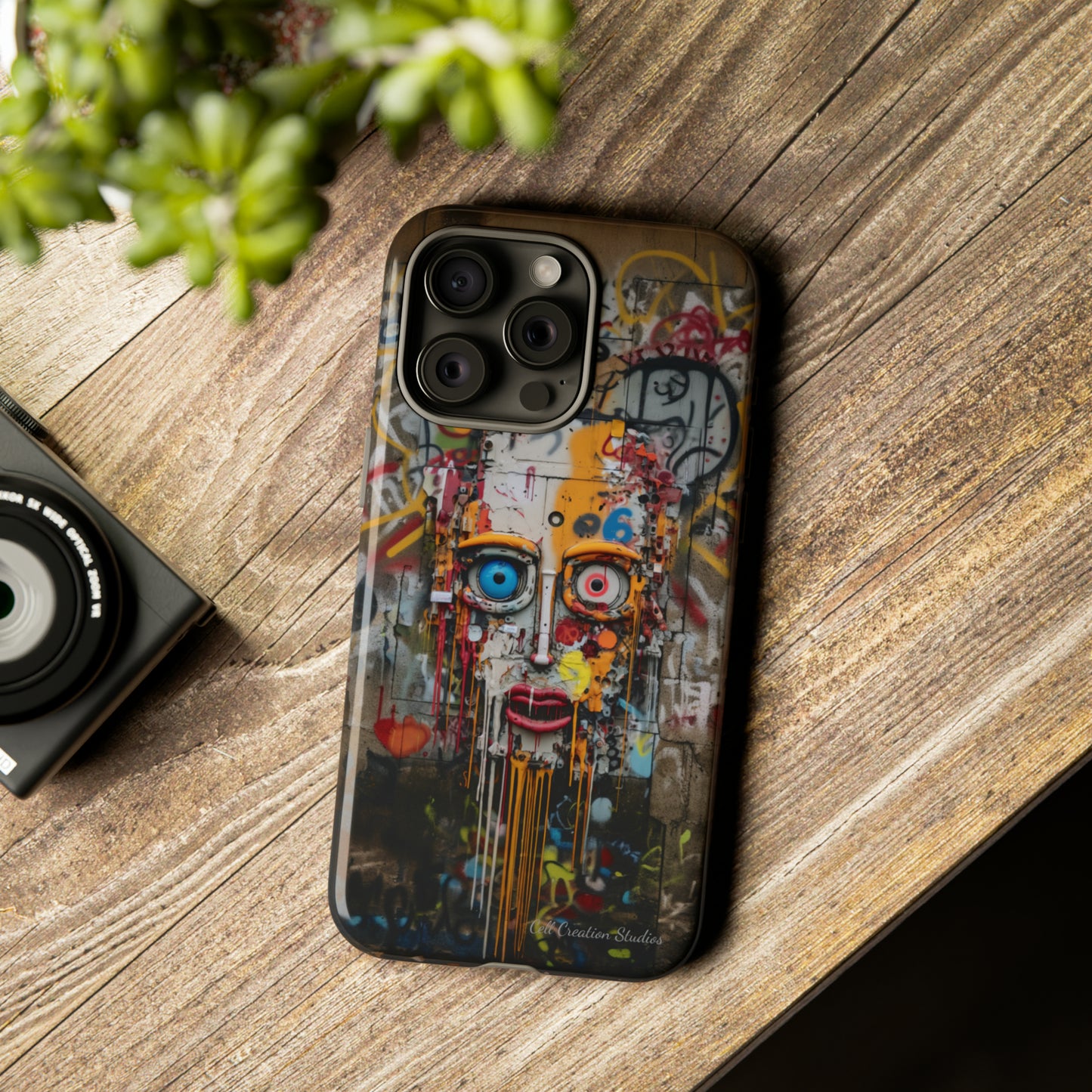 "Urban Graffiti Face" -Tough Phone Cases