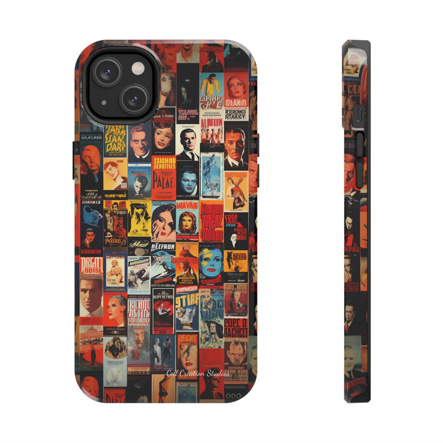 Introducing the "Vintage Movie Poster Collage" Cell Phone Case – Timeless Hollywood Charm -Tough Phone Cases