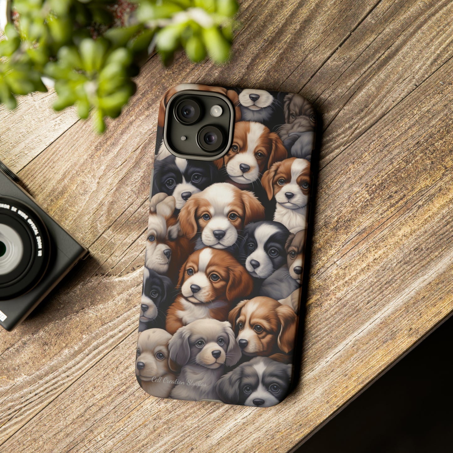 "Puppy Pile" Cuddles Phone Case -Tough Cases