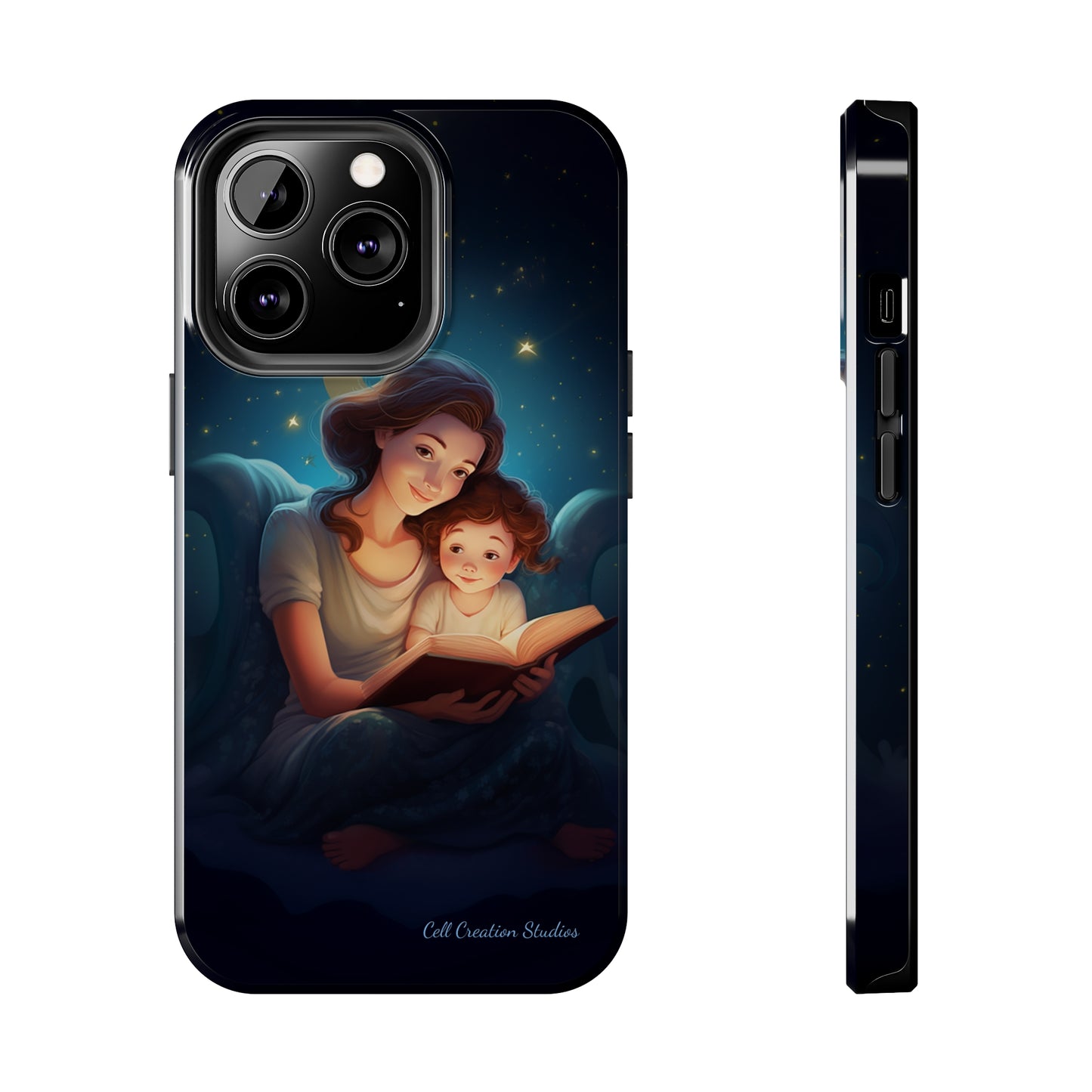 Introducing the "Bedtime Story Bliss" Cell Phone Case – Cherish Heartwarming Moments with Every Glance -Tough Phone Cases