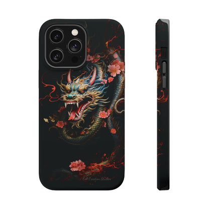 Introducing the "Mystical Japanese Dragon" Cell Phone Case – Unleash the Dragon's Power -MagSafe Tough Cases