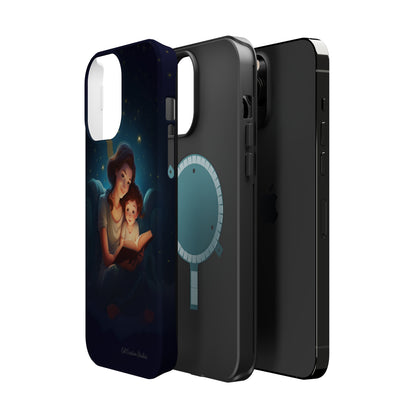 Introducing the "Bedtime Story Bliss" Cell Phone Case – Cherish Heartwarming Moments with Every Glance -MagSafe Tough Cases