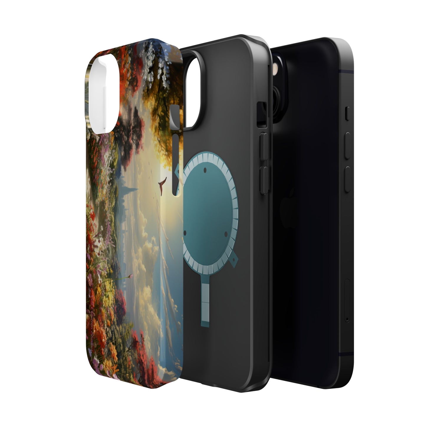 Introducing the "Floral Haven" Cell Phone Case – Where Nature and Urban Marvels Converge! -MagSafe Tough Cases